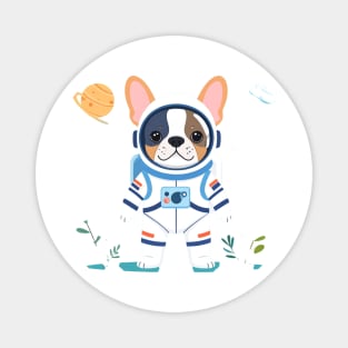 Cosmic French Bulldog Puppy Space Traveler Gift Magnet